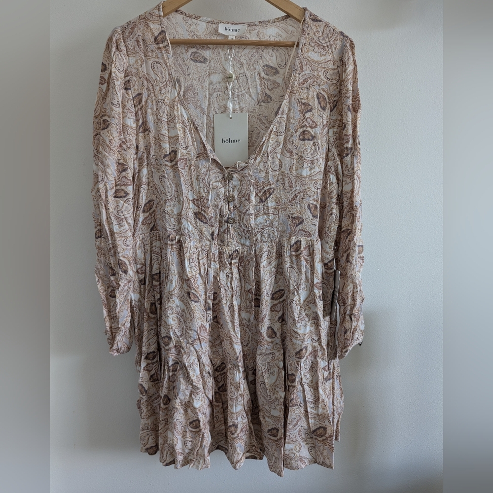 Bohme Cream Paisley Women's Dress